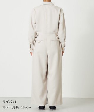NAVE 【ReNAVE・洗える/UVカット】スパンポリエステル ジャンプスーツ ベージュ系