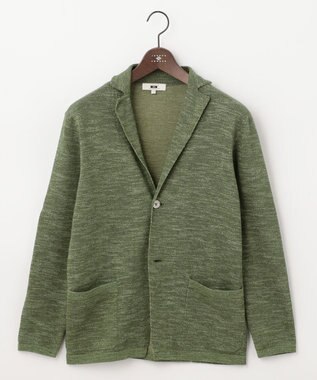 JOSEPH ABBOUD 【サスティナブル】スラブギマ カーディガン 黄緑系