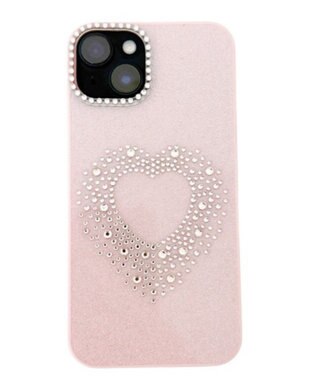 WEGO ハートビジューラメiphoneケース（ピンク）