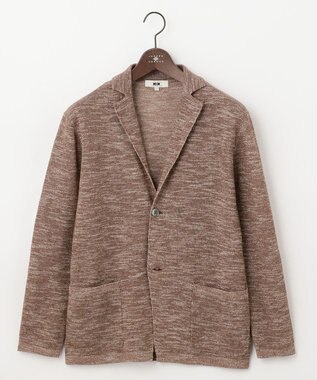 JOSEPH ABBOUD 【サスティナブル】スラブギマ カーディガン ブラウン系