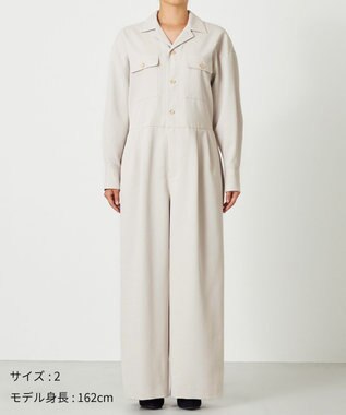 NAVE 【ReNAVE・洗える/UVカット】スパンポリエステル ジャンプスーツ ベージュ系