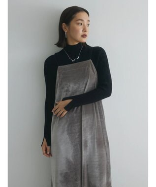 Green Parks armonia．ベロアキャミワンピース Gray