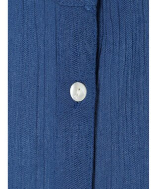 earth music&ecology レーヨンポケットシャツチュニック Blue