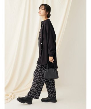 CRAFT STANDARD BOUTIQUE レーヨンイージーパンツ Flower Black