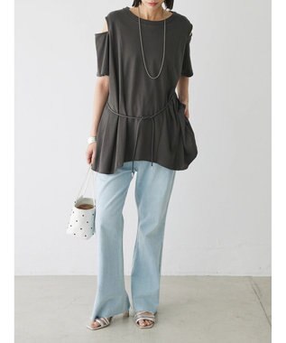 Green Parks ショルダーカットチュニック Gray