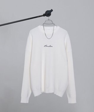 WEGO 【2点SET】アクセ付きワンポイントニットプルオーバー オフホワイト