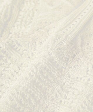 earth music&ecology ミニスカラップ透かし編みニットカーディガン Ivory