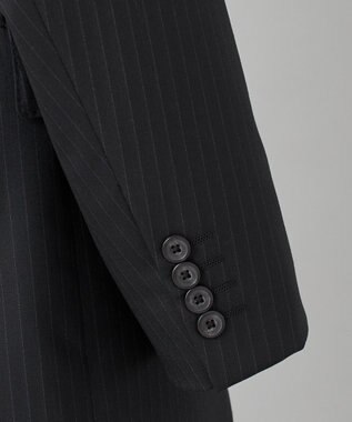 GOTAIRIKU 横に伸びる【TasmaniaWool/タマニアウール】ストレッチ スーツ（ブラックストライプ） ブラック系1