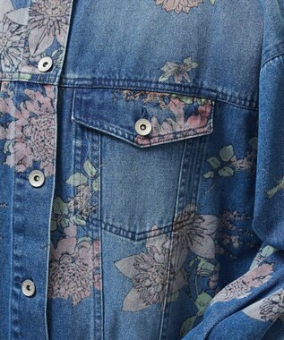 Green Parks ・SUGAR SPOON フラワーptオーバーGジャン Indigo