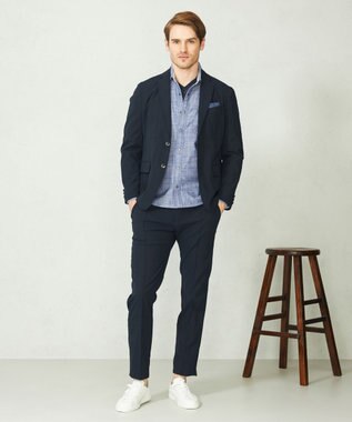 JOSEPH ABBOUD 【ポケッタブル/ストレッチ/ECO撥水】アクティブレジャー ジャケット ネイビー系