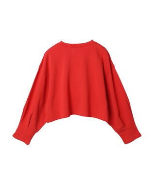 Green Parks クロップド丈ロゴプルオーバー Red