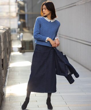 組曲 L レースコンビセーラーカラー ブラウス アイボリー系