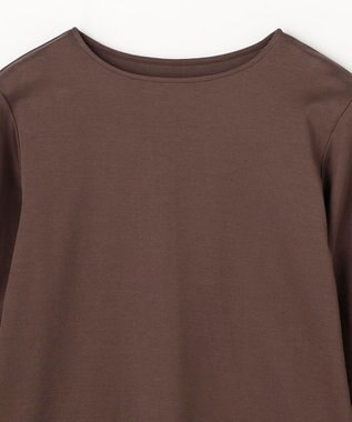 ANY L 【WEB限定】シルケットスムースツイストスリーブカットソー ブラウン