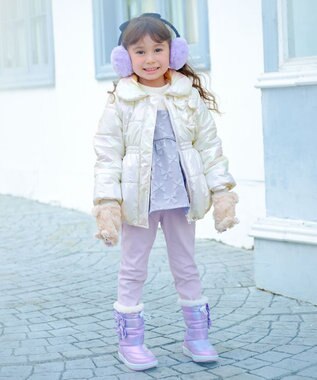 ANY KIDS 総柄リボンドッキングチュニック サックスブルー