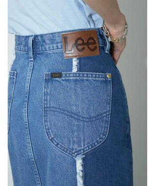 earth music&ecology Ｌｅｅ×ｅ．ｍ．ａ．ｅ　切替デニムスカート Indigo