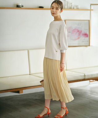 組曲 S 【WEB限定】セーターマシーン リラクシーニットTシャツ アイボリー系