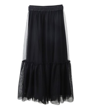 earth music&ecology Ｍｕｌｔｉｗａｙチュールスカート Black