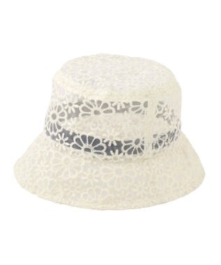 MOONBAT PAUL & JOE(ポール＆ジョー) レースシアーバケットハット ホワイト