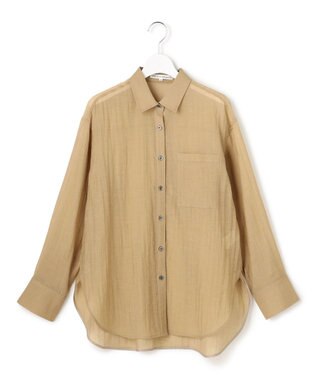 23区 S 【先行予約】リネンミックスシアースラブ オーバーシャツ ベージュ系