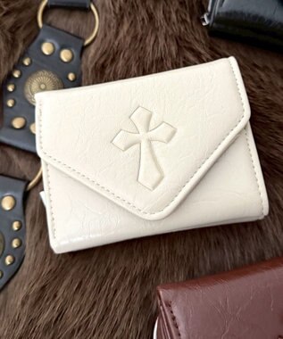 WEGO エンボスクロスウォレット ホワイトアイボリー