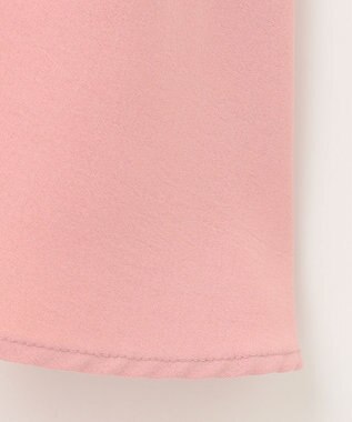 Feroux 【洗える】ペプラム ボウタイブラウス ピンク系