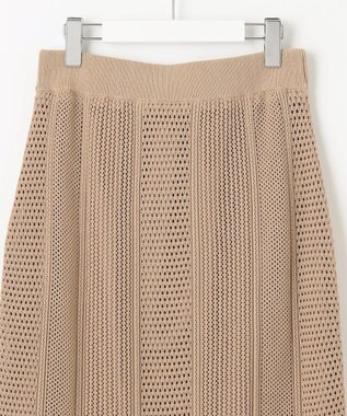 自由区 L 【洗える】シアーコイル スカート キャメル系