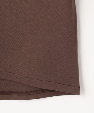 ANY L 【WEB限定】シルケットスムースツイストスリーブカットソー ブラウン