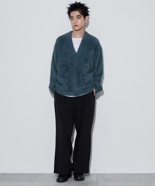 WEGO 【ユニセックス着用ITEM】フェザーカーディガン ブルー