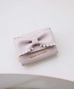Maison de FLEUR リボンパールウォレット Lavender