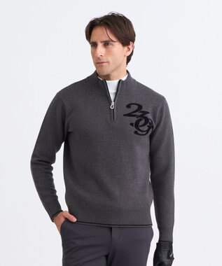 23区GOLF 【MEN】ロゴグラフィックもちもちニット