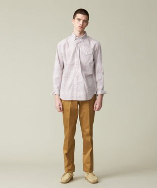 J.PRESS MEN ポプリンマルチチェック ボタンダウンシャツ ワイン系3