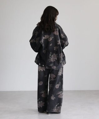 Green Parks ・SUGAR SPOON フラワーptオーバーGジャン Black