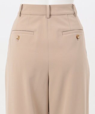 23区 【エステータ】コットンダブルクロス テーパード ワイドパンツ グレージュ系