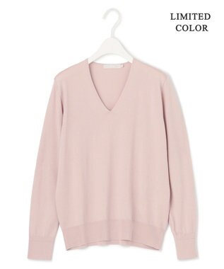 ICB 【WEB限定カラーあり・接触冷感・UVケア・洗える】 シンセティックハイゲージ Vネックプルオーバー ピンク系［WEB限定］