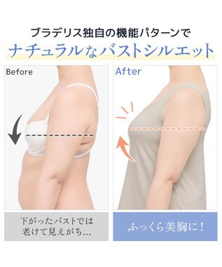 BRADELIS New York 【モアナモリーズ】森みなのオーガニックコットン混エアリーブラキャミ26 シェルグレージュ