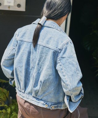 woadblue 【157】Back Balloon Jacket デニムジャケット MIDBLUE