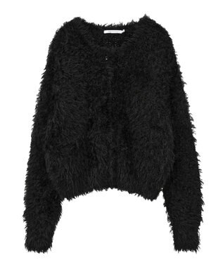 AMERICAN HOLIC シャギーニットクルーネックカーディガン Black