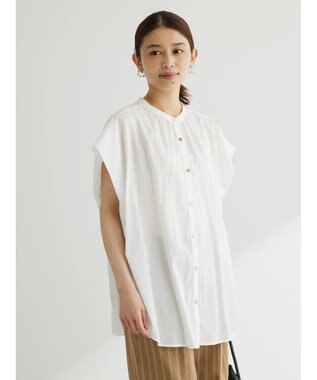 Green Parks ・ＥＬＥＮＣＡＲＥ　ＤＵＥバンドカラーノースリチュニック