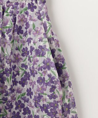 組曲 【23SS】ヴィンテージフラワープリント スカート パープル系5
