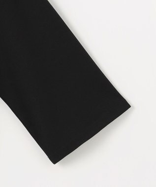 組曲 S ジョーゼットジャージーボウタイチュニック ブラウス ブラック系