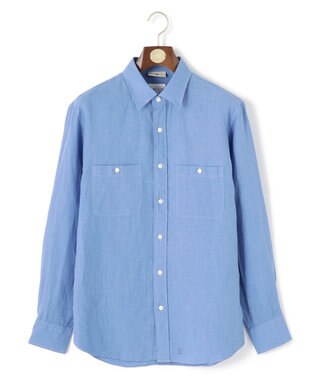 J.PRESS MEN 【洗える】リネントロピカル シャツ / レギュラー ブルー系