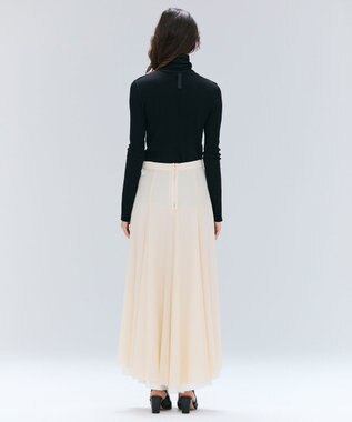 BEIGE， 【洗える・GISELe 10月号掲載】FORD / ウール配色メローハイネックカットソー Black