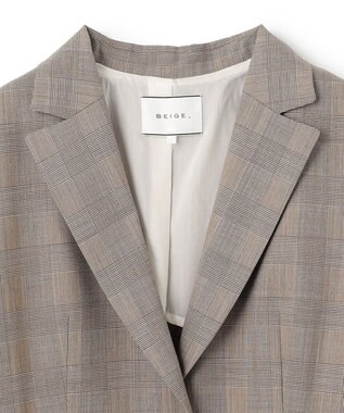 BEIGE， MER / グレンチェックジャケット Beige