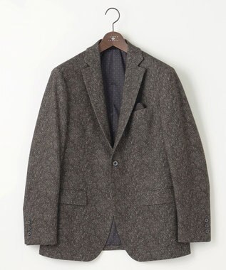 JOSEPH ABBOUD 【ストレッチ】フランネルジャージ ジャケット ダークブラウン系7