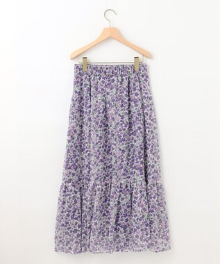 組曲 【23SS】ヴィンテージフラワープリント スカート パープル系5