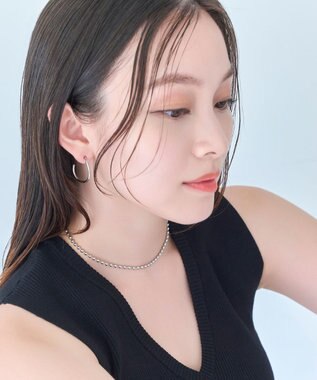 Phoebe 【金属アレルギー対応】ドットラインチョーカー　シルバー/ニッケルフリー/41.5cm シルバー