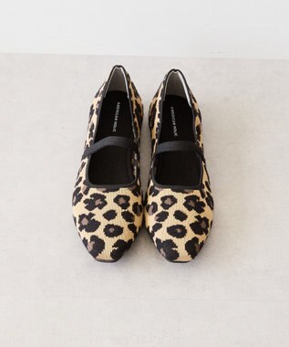 AMERICAN HOLIC ニットメリージェーンパンプス Leopard
