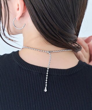 Phoebe 【金属アレルギー対応】ドットラインチョーカー　シルバー/ニッケルフリー/41.5cm シルバー