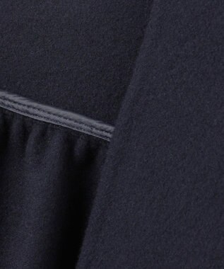 #Newans バックペプラムダブルフェイスジレ ネイビー