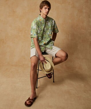 JOSEPH ABBOUD 【老舗アロハブランドとのコラボレーション】KAHALA ALOHAシャツ ライム柄